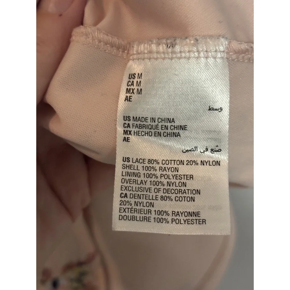 Epic Threads‎ Dress Girl's Medium Peach Round Neck Sleeveless Floral Butterfly